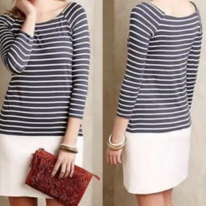 Bailey 44 Anthropologie Blue and white striped dress size 4